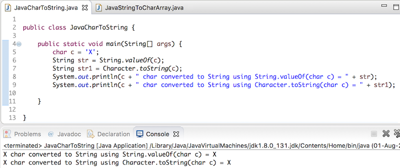 Java char to String String to char array DigitalOcean