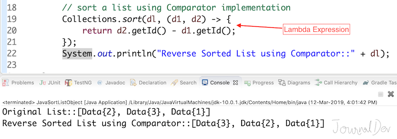 java list sort comparator string