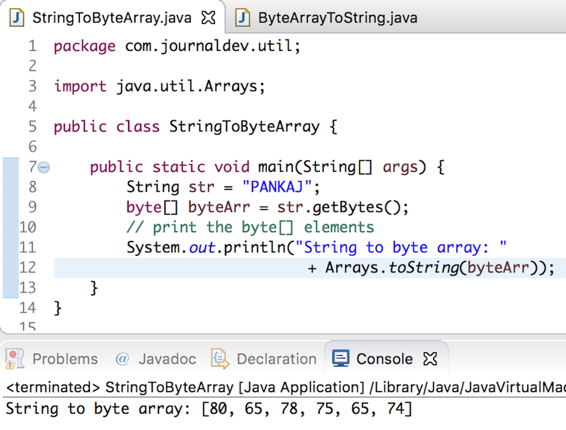 java ip address string to byte array