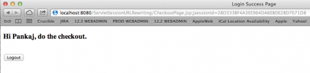 Session in Java URL Rewriting Logout