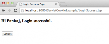 Java Servlet Session Management using Cookies