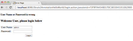 Struts-Hello-World-Annotation-error