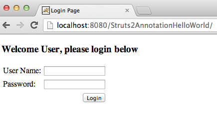 Struts-Hello-World-Annotation-login