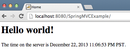 Spring MVC Hello World, Spring MVC, Spring MVC Example