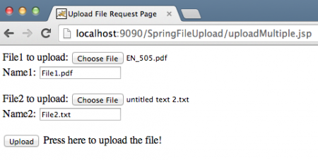 Spring MVC Multiple File Upload Example