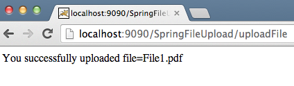 Spring MVC Single File Upload Response