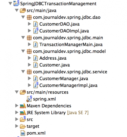 Spring Transaction Management Example