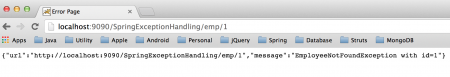 Spring Exception Handling JSON Response, Spring Exception Handling