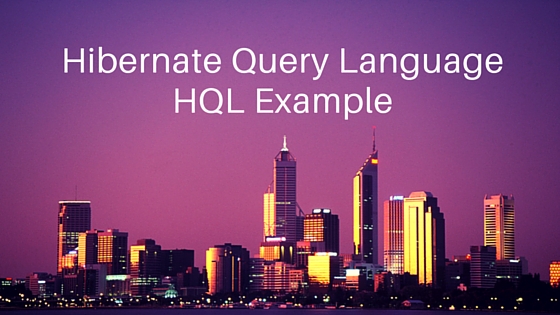 Hibernate hot sale hql example