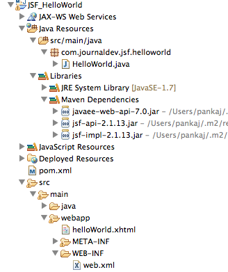 JSF Hello World Eclipse, JSF Tutorial for Beginners