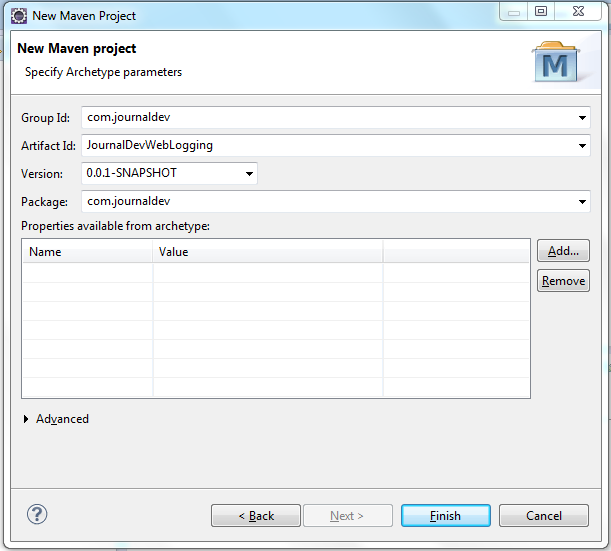 Eclipse IDE - Create Maven Project