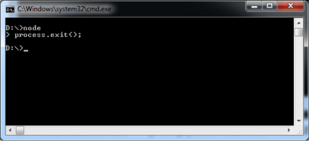 Node.js-cmd-windows-exit