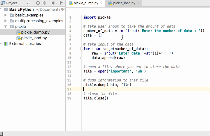 python pickle example