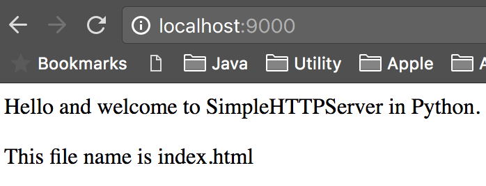 Python SimpleHTTPServer