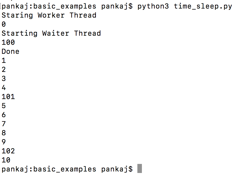 python thread sleep, python time sleep multithreading, python sleep example thread