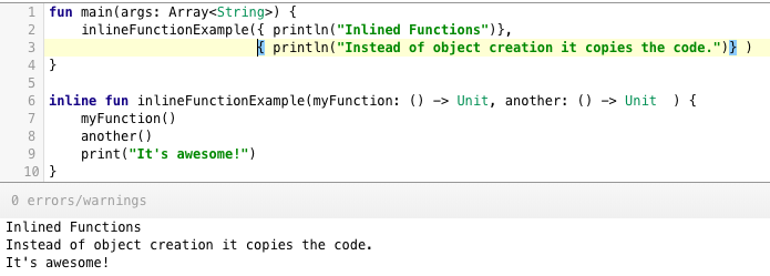kotlin interview questions inline functions