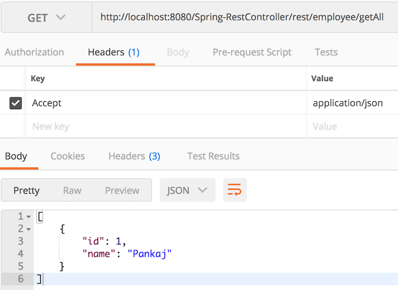 Spring REST GET List JSON