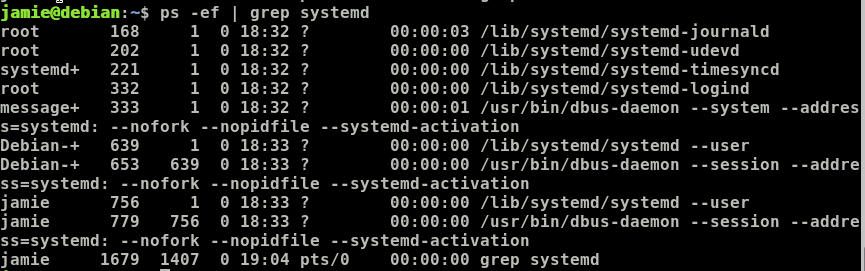 ps and grep command