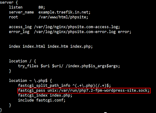 NGINX Server Block PHP-FPM