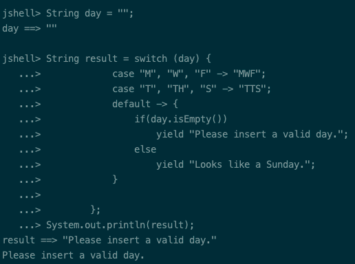 Java 14 Switch Expressions